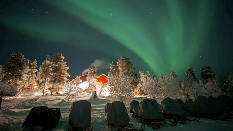 Aurora boreal en Laponia